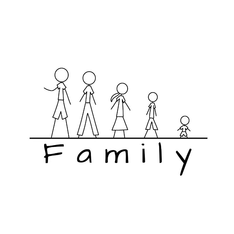 Strichmännchenfamilie