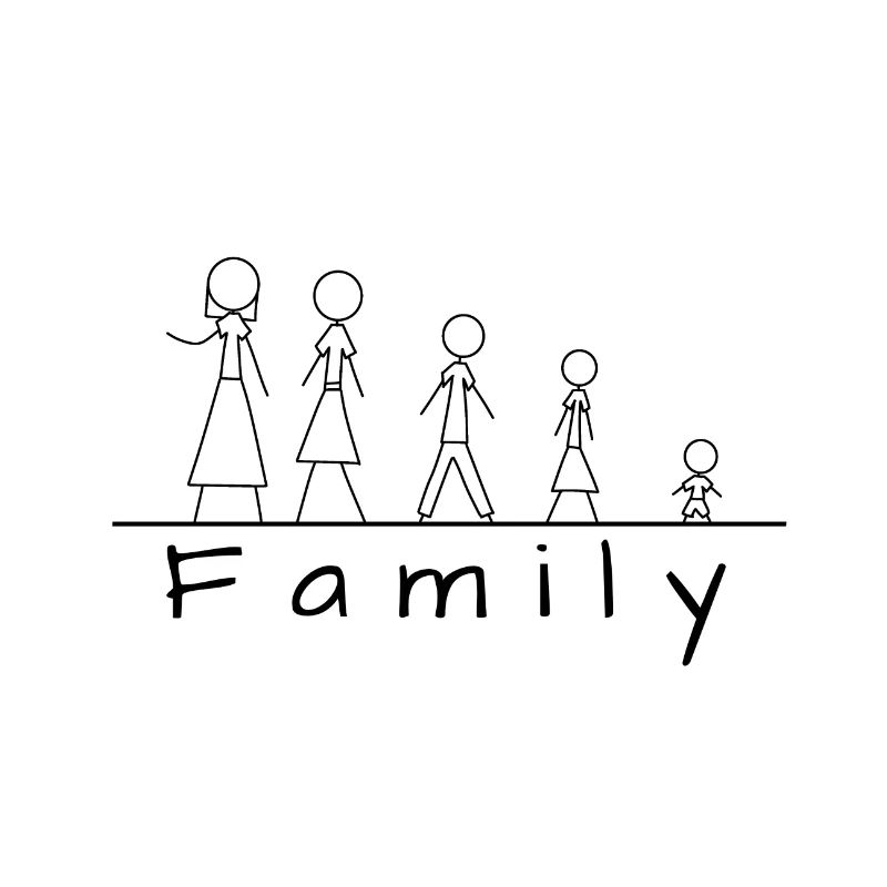 Strichmännchenfamilie
