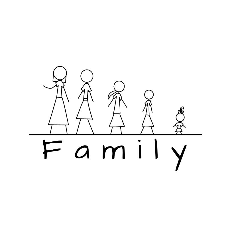 Strichmännchenfamilie
