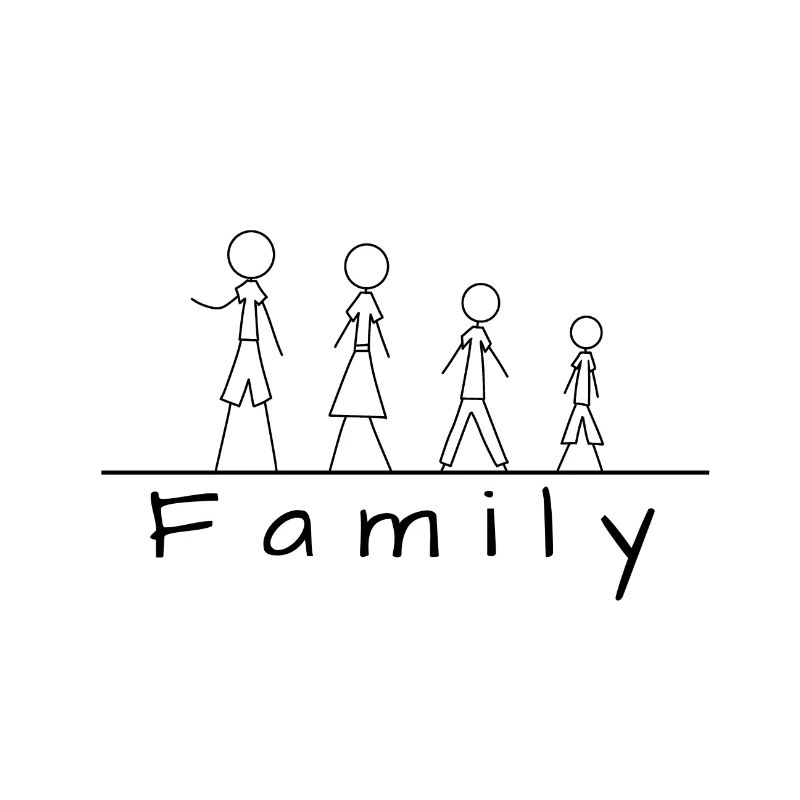 Strichmännchenfamilie