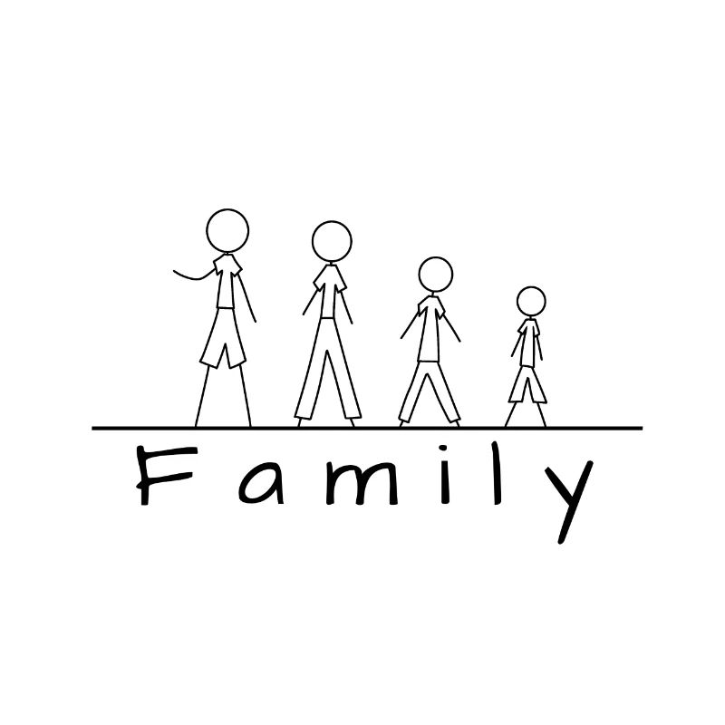 Strichmännchenfamilie