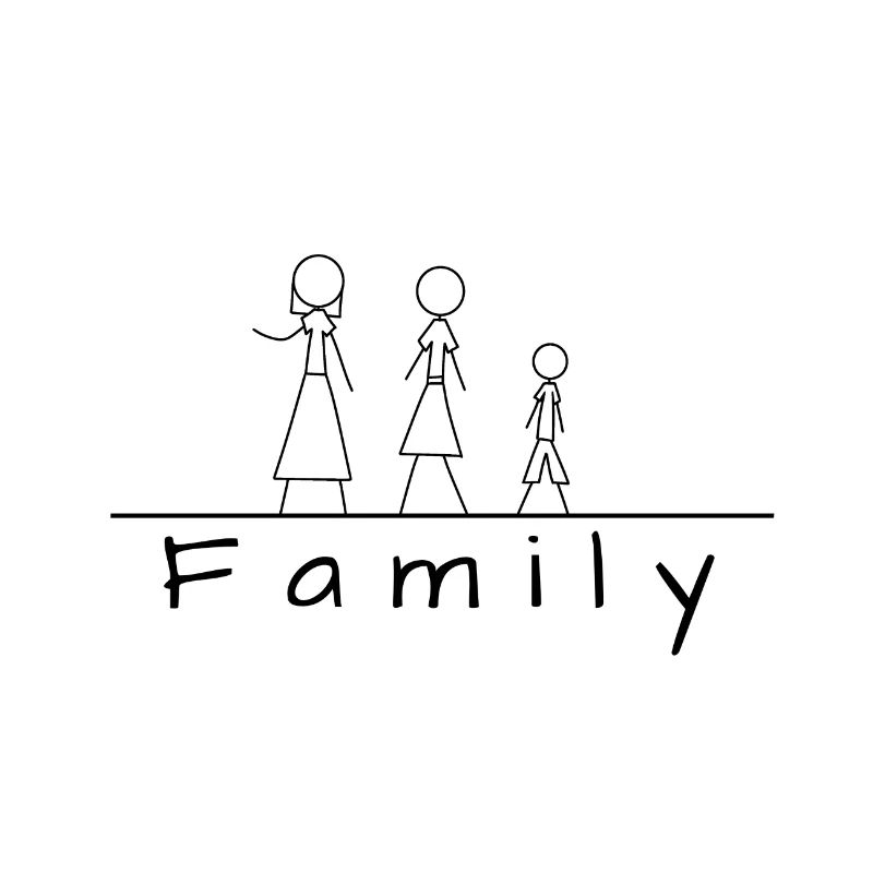 Strichmännchenfamilie