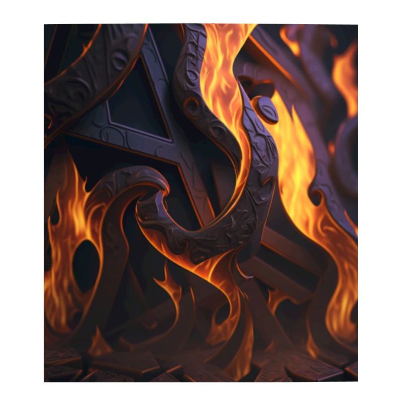 Fire Pattern, Epic, Deco, Si-Fi, orange, black