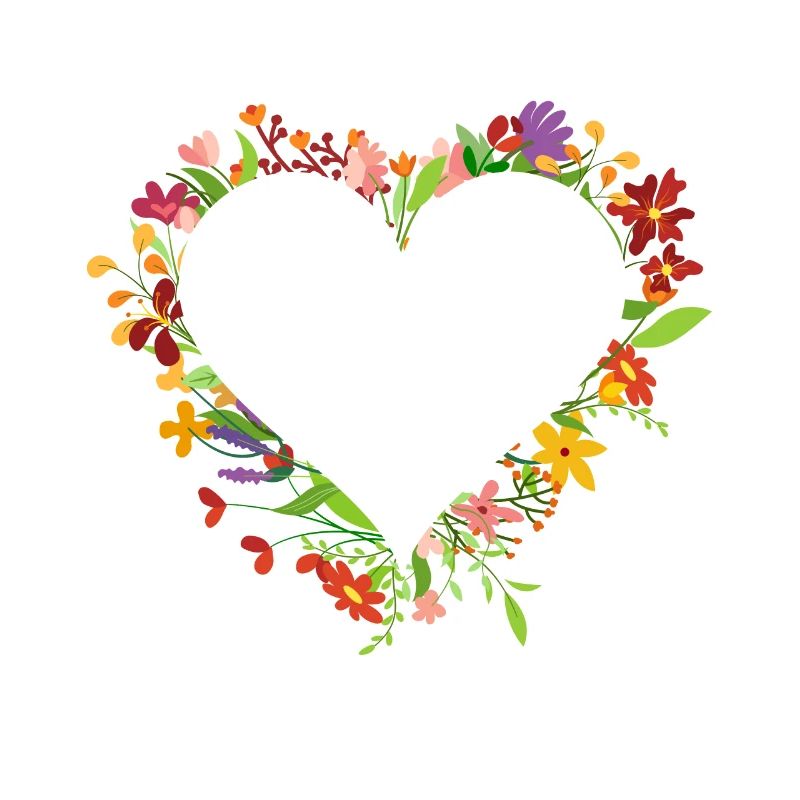 Herz aus Blumen