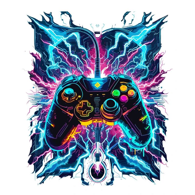 Neon Blitz Power Gaming Controller