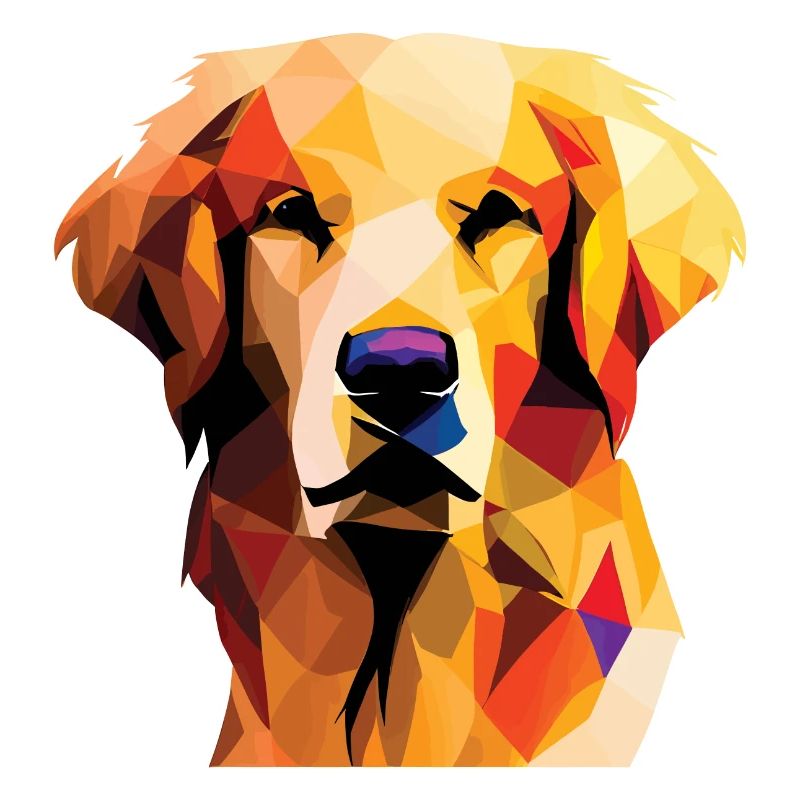 Golden Retriever Hund Polygon