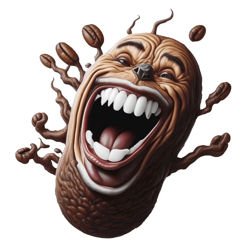 Glückliche Kaffeebohne