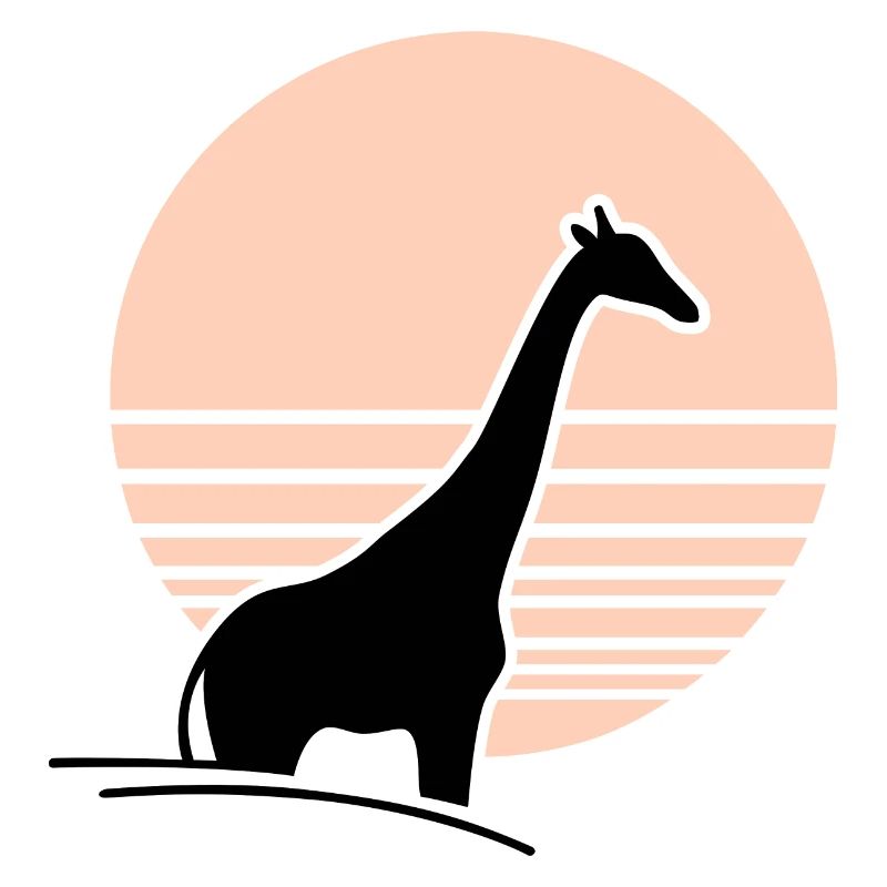 Giraffe vor Sonne