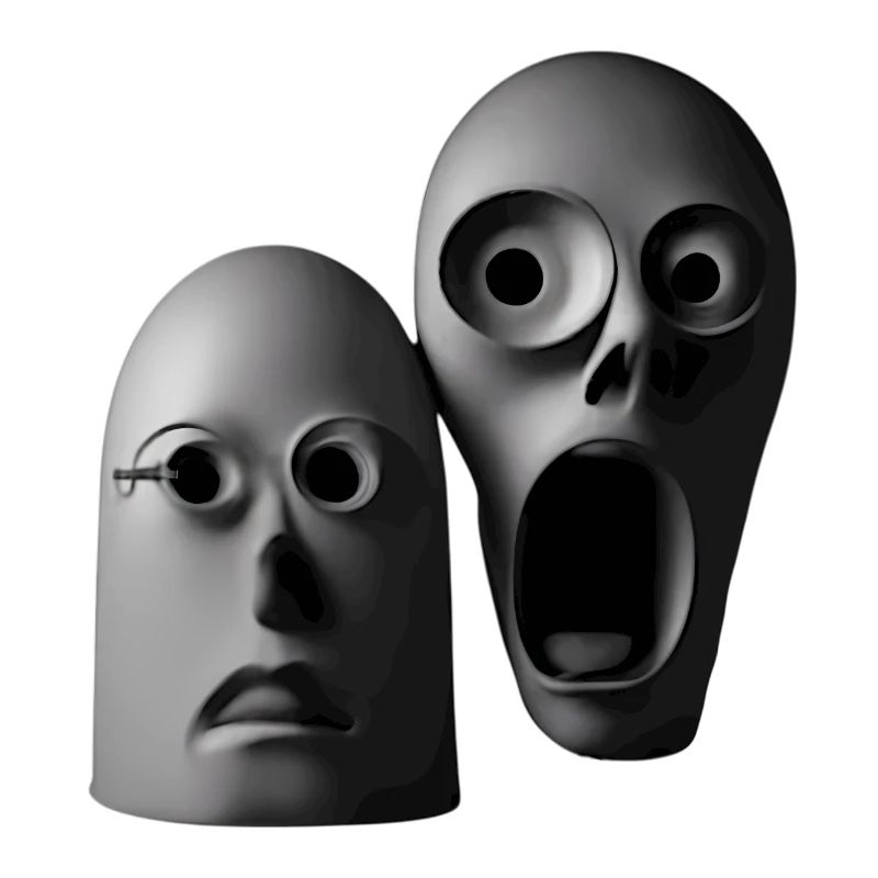 Ausdrucksstarke Schädelmaske Illustration