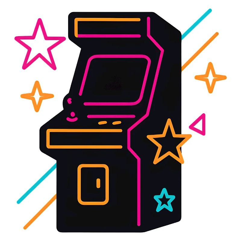 Retro neon Arcade Spiel-Design