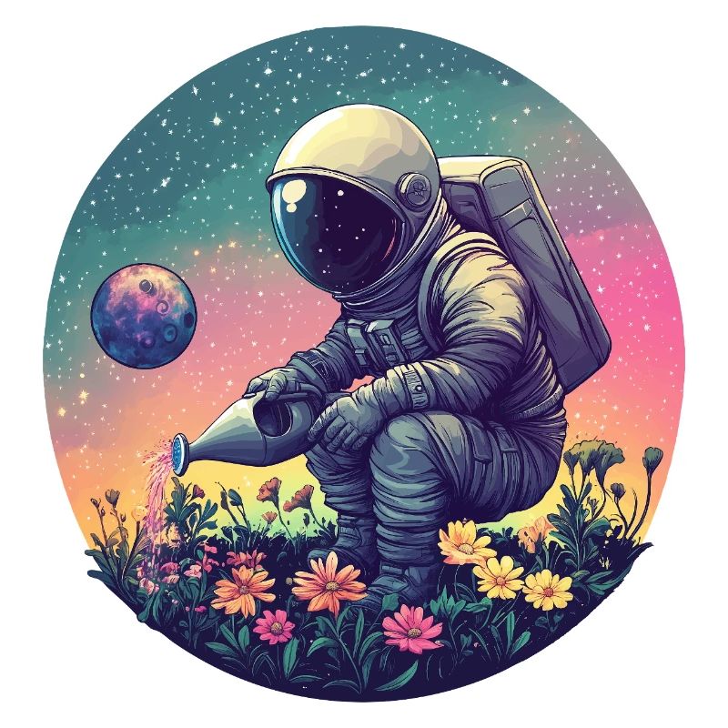 Weltraumblüten Astronaut