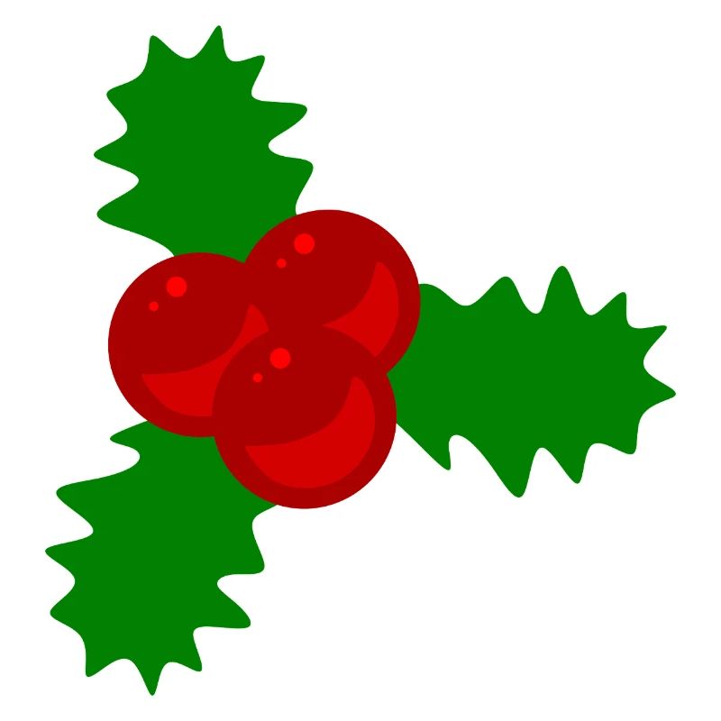 Stechpalmen Beeren Weihnachtsmotiv