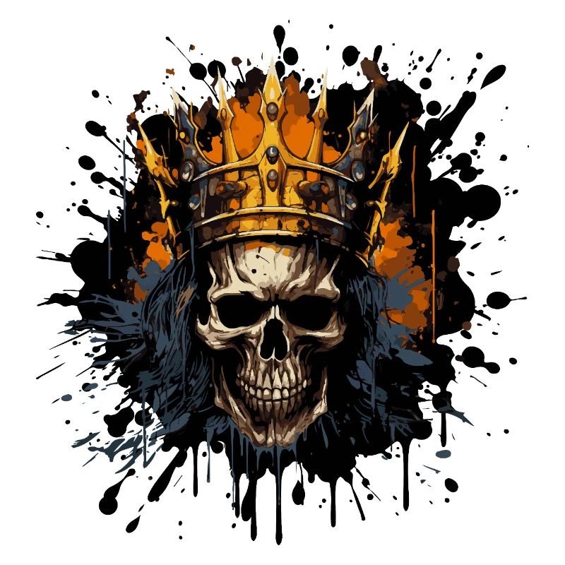 Königsschädel mit Krone