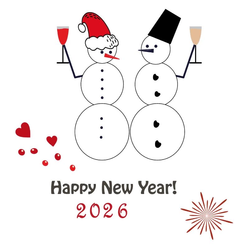 Neujahrs-Schneemänner 2026 