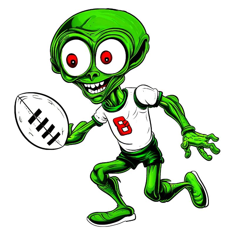 Rugbyspieler Alien
