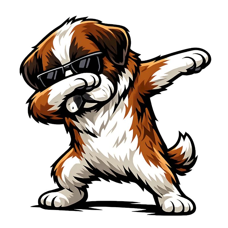 Dabbing St. Bernard