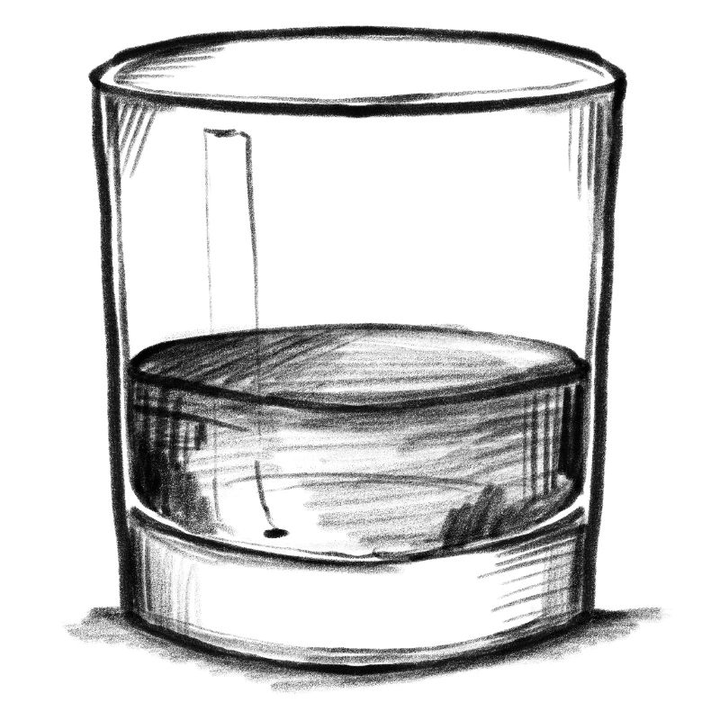 Whiskeyglas - Illustration