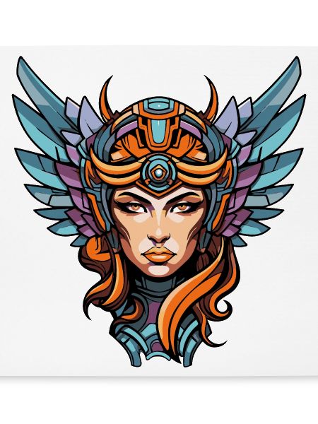Flügelkriegerin Metallhelm