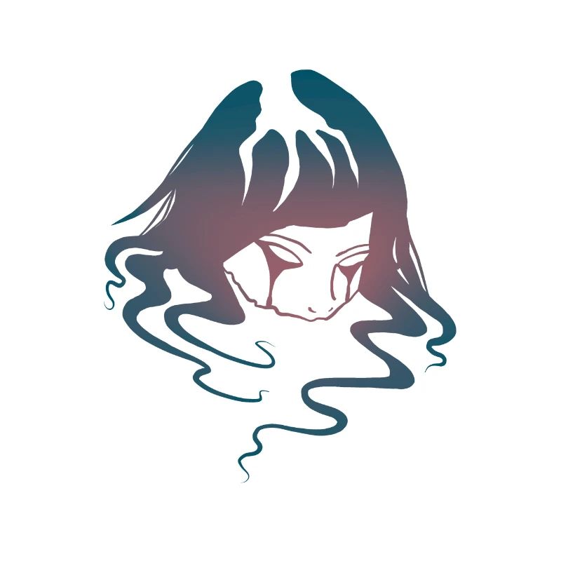 Frauengesicht im Wasser