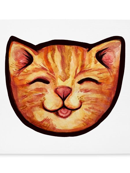 Sonnenkat Aquarell Lächeln
