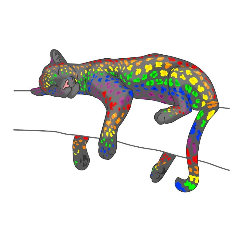 Regenbogen Leopard