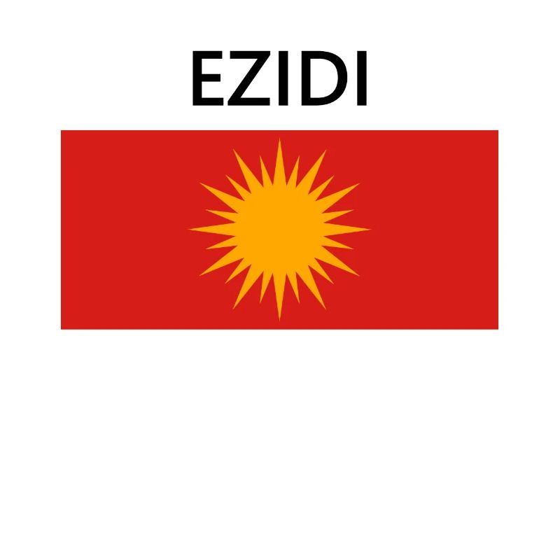 Drapeau ezidxan drapeau ezidi sur le dos
