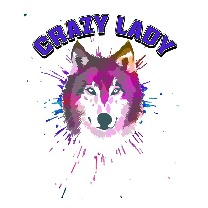 Wolf crazy lady