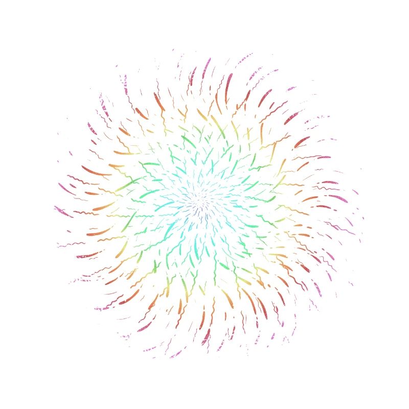 Psychedelisch Regenbogen Strahlen Sonne