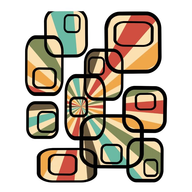 70s wallpaper pattern cuboid retro pattern