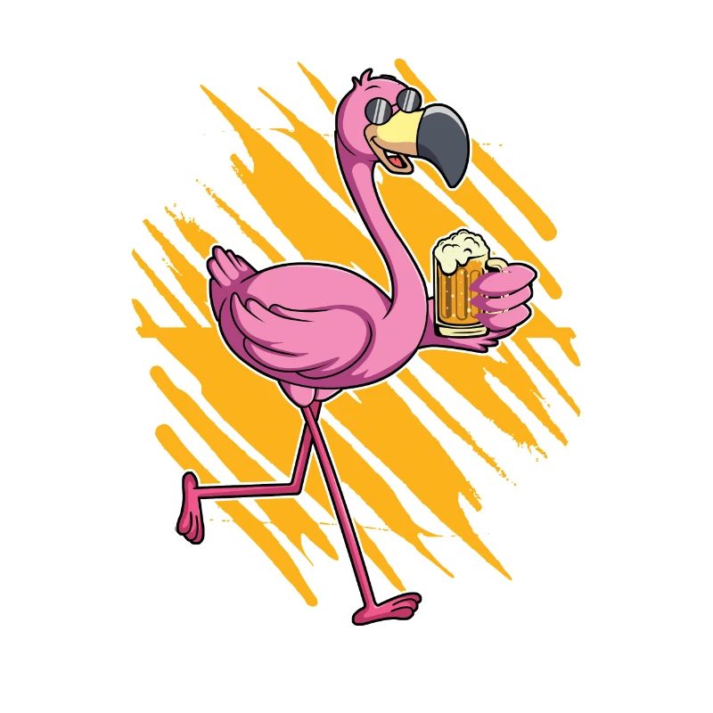 Flamingo-biertrinker