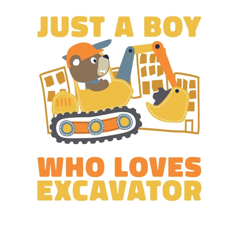 Baggergeburtstag Nur Ein Junge, Der Bagger Liebt