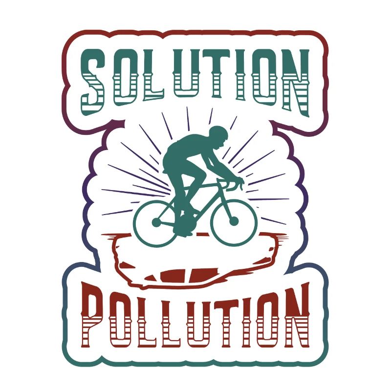 Polution Solution Umweltschutz Radfahren.