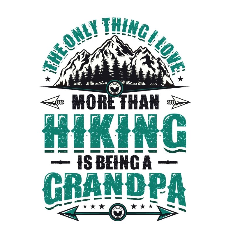 Bergwandernder Opa.