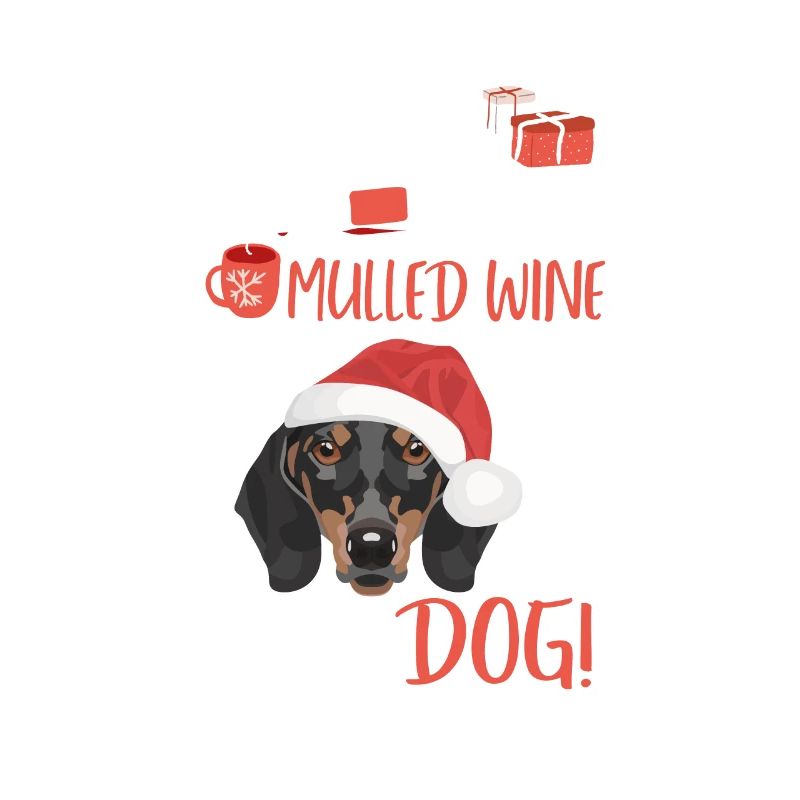 Dackel Glühwein Weihnachten