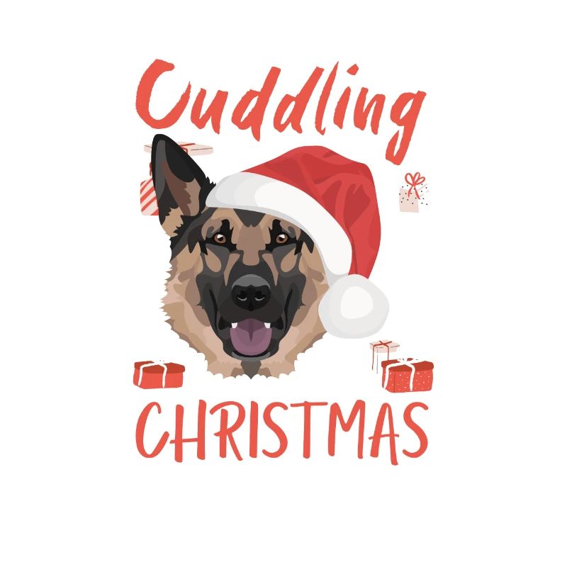 German Shepherd Merry Christmas