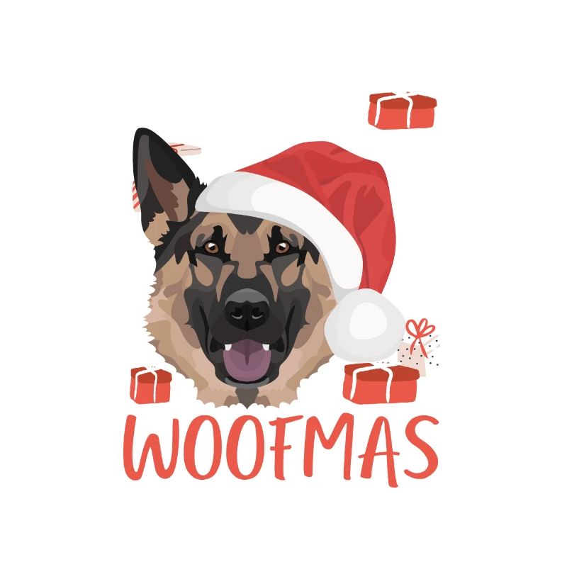 German Shepherd Merry Christmas