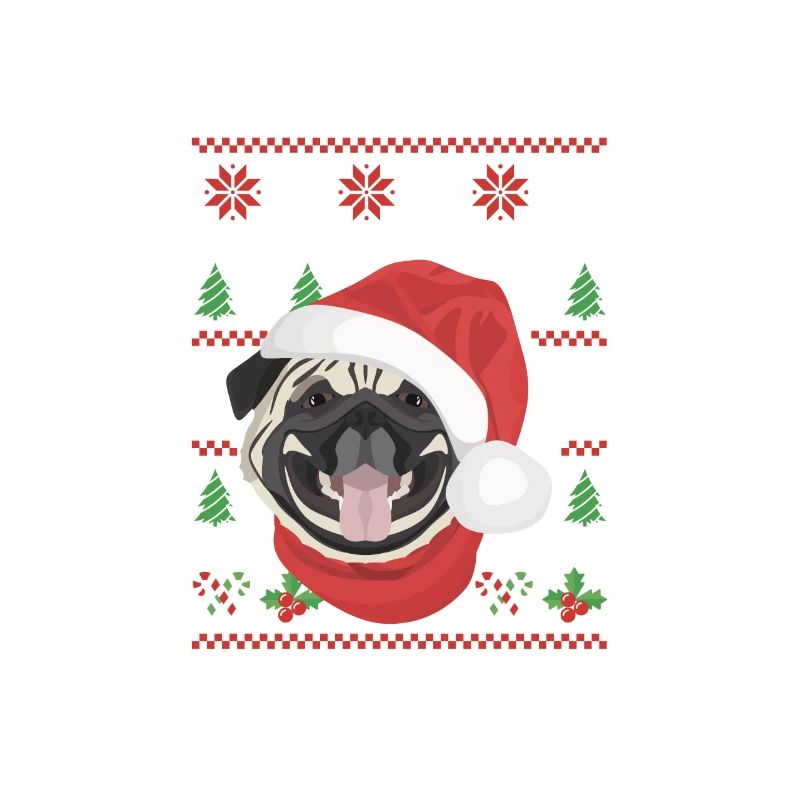 Mops Frohe Weihnachten