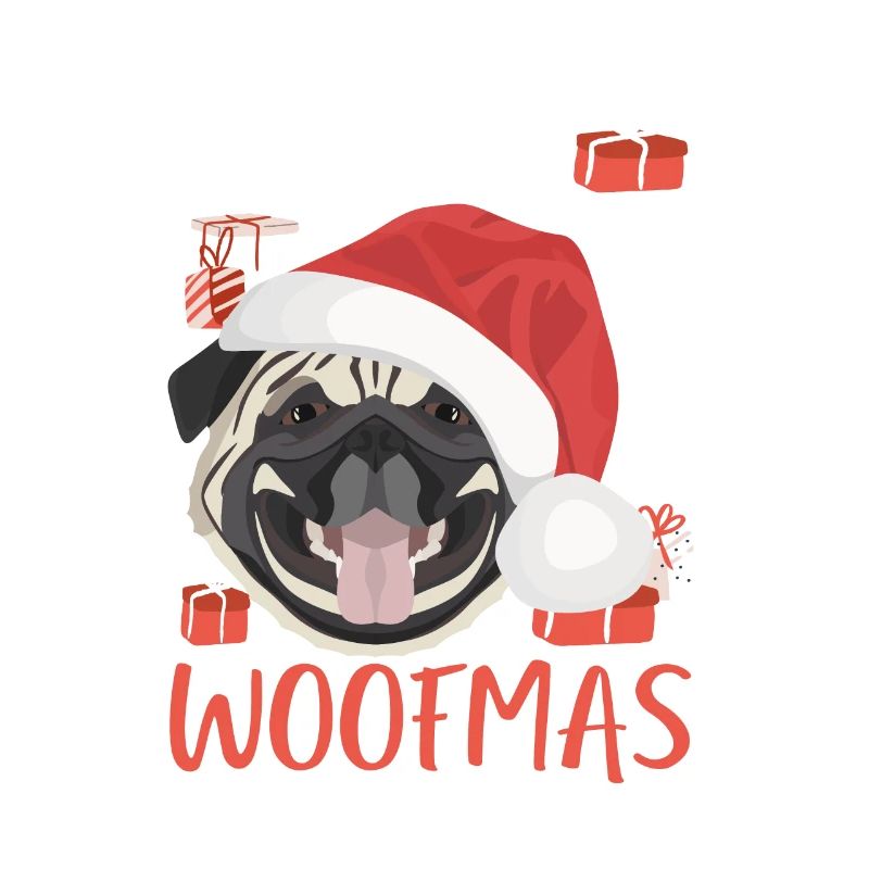 Mops Frohe Weihnachten