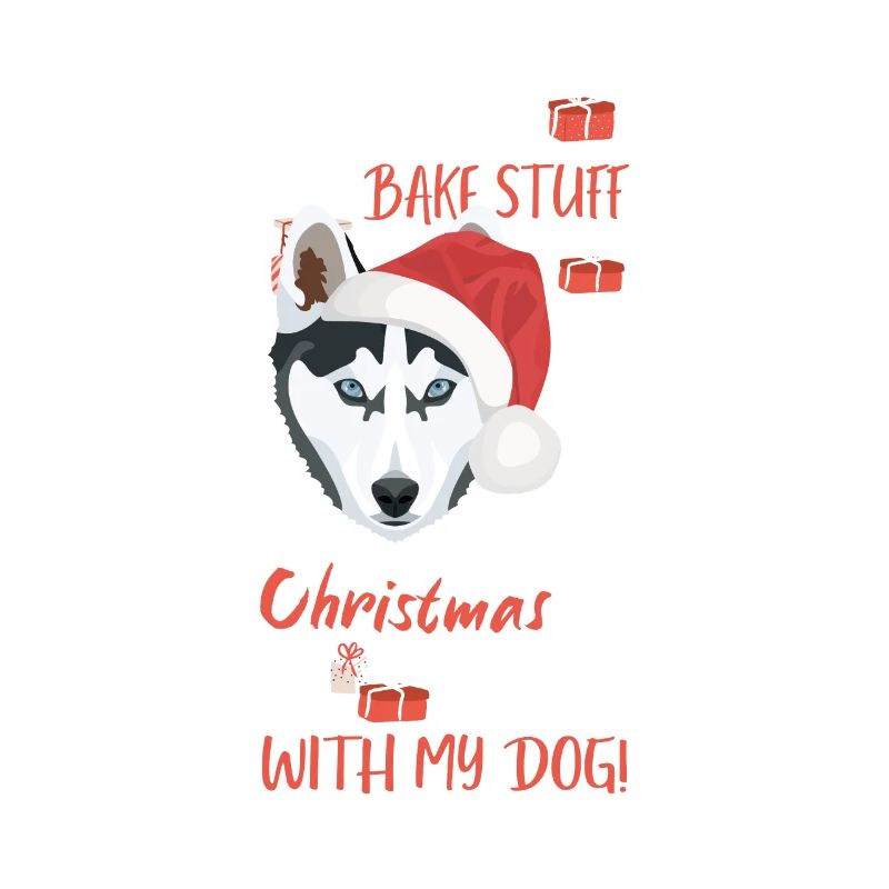 Husky Frohe Weihnachten
