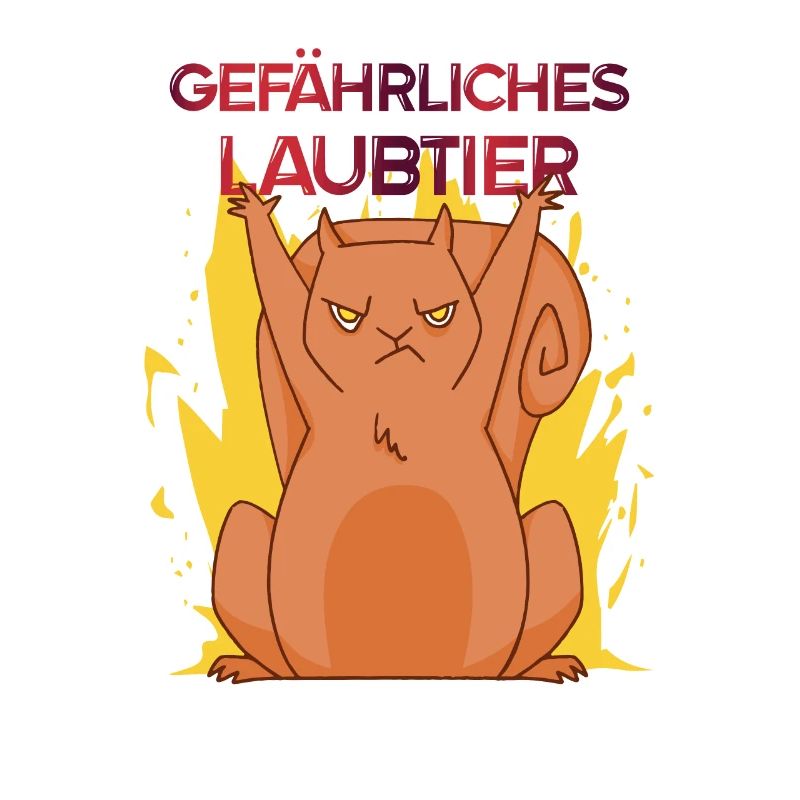 Gefährliches Laubtier Eichhörnchen