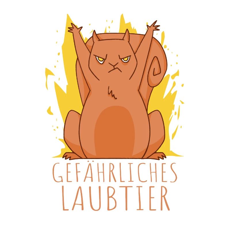 Gefährliches Laubtier Eichhörnchen