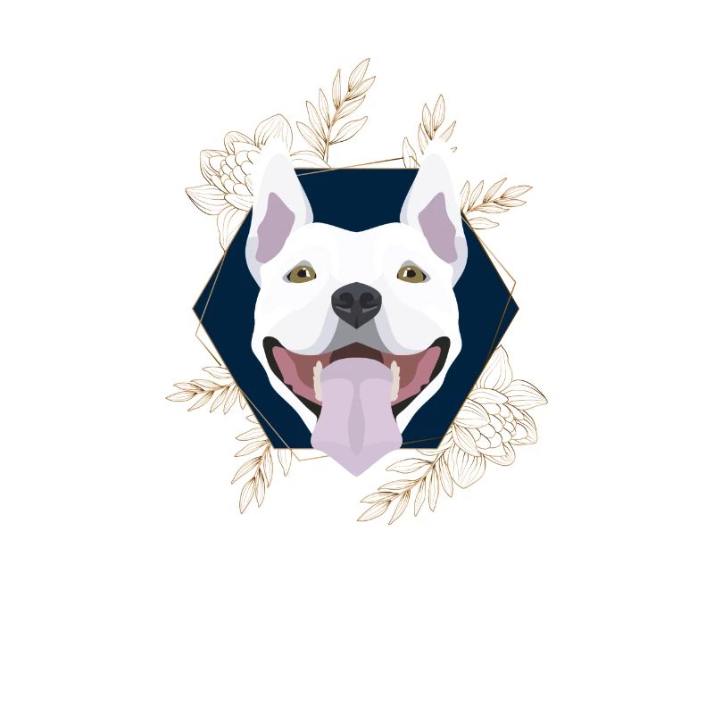 Goldener Hund Bullterrier