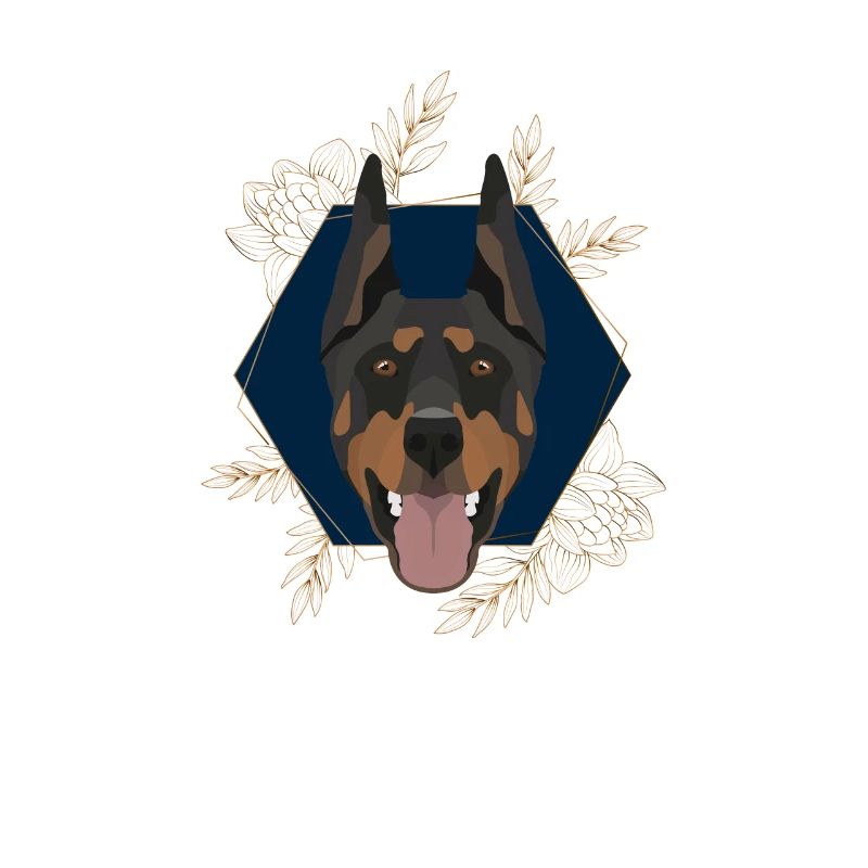 Goldener Hund Dobermann