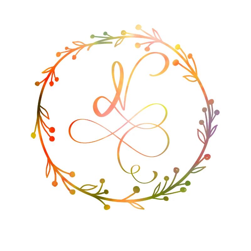 Monogram, Letter N, Calligraphy Ornament
