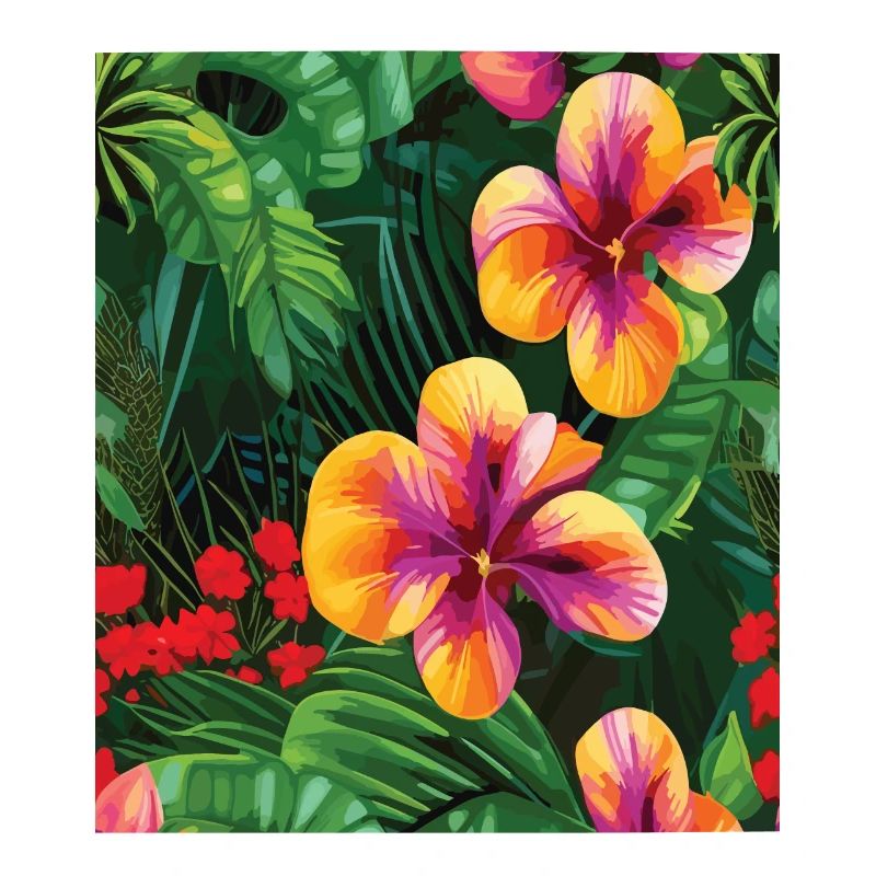 Jungle Pattern Tropical Pattern Rainforest Flowers