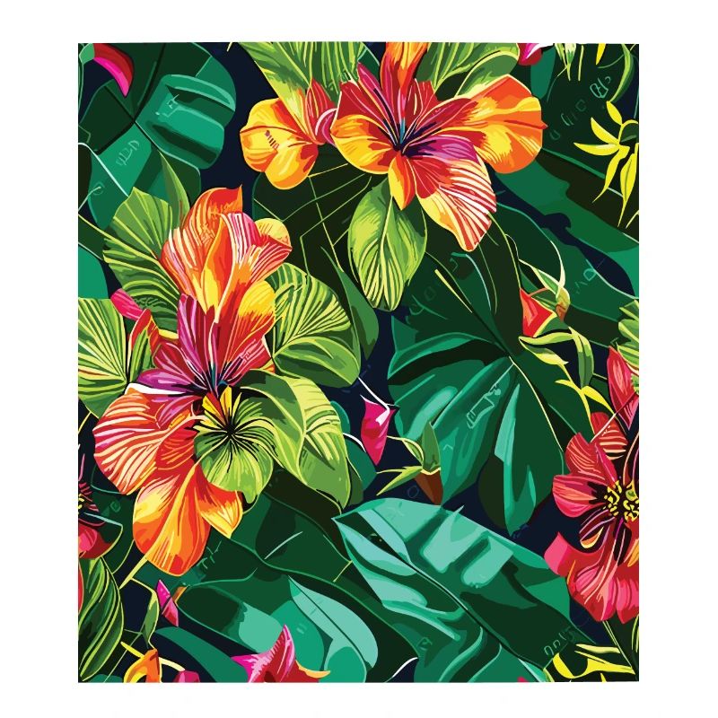 Jungle Pattern Tropical Pattern Rainforest Flowers