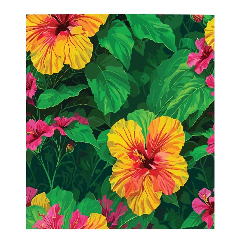 Jungle Pattern Tropical Pattern Rainforest Flowers