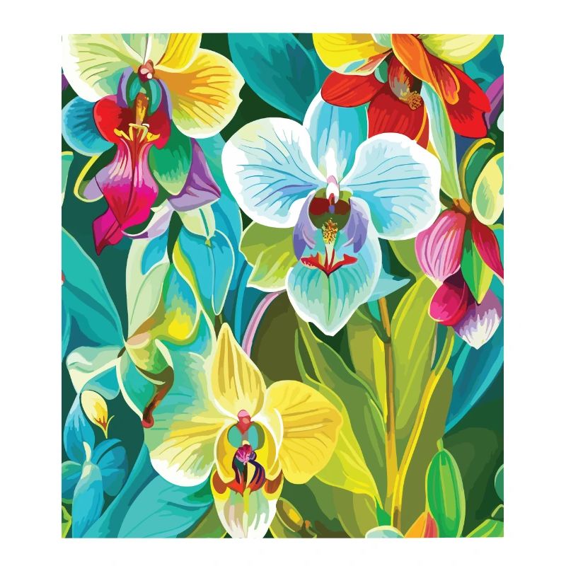 Orchid Pattern Tropical Pattern Jungle Pattern