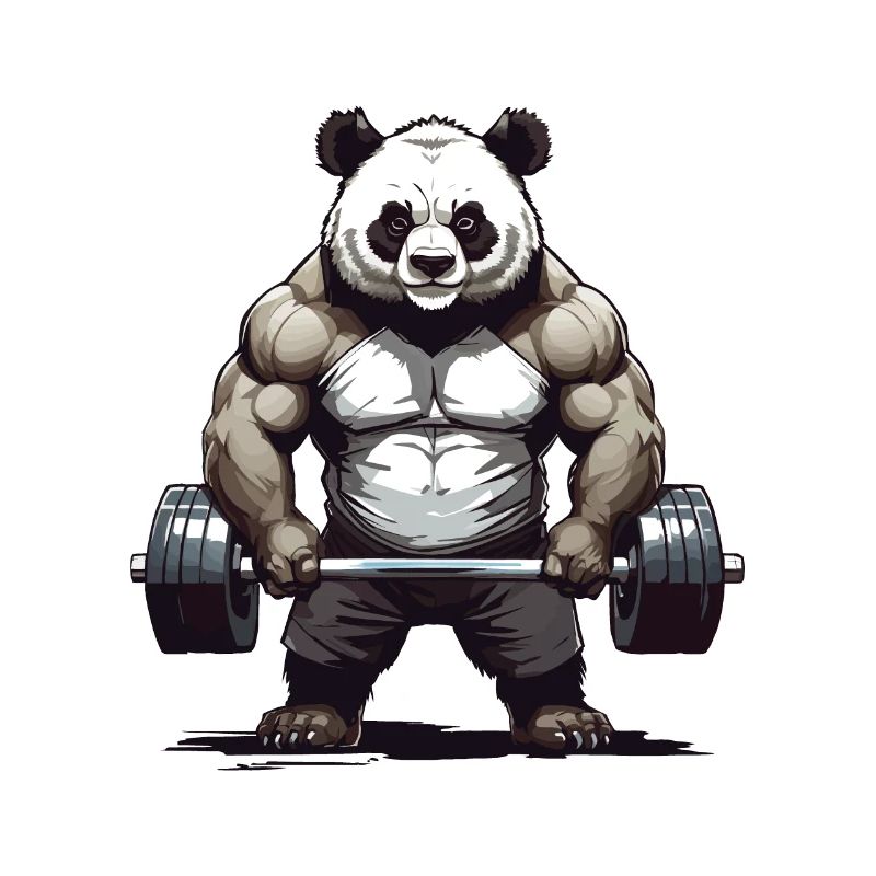 Conception de dynamophilie de musculation Panda