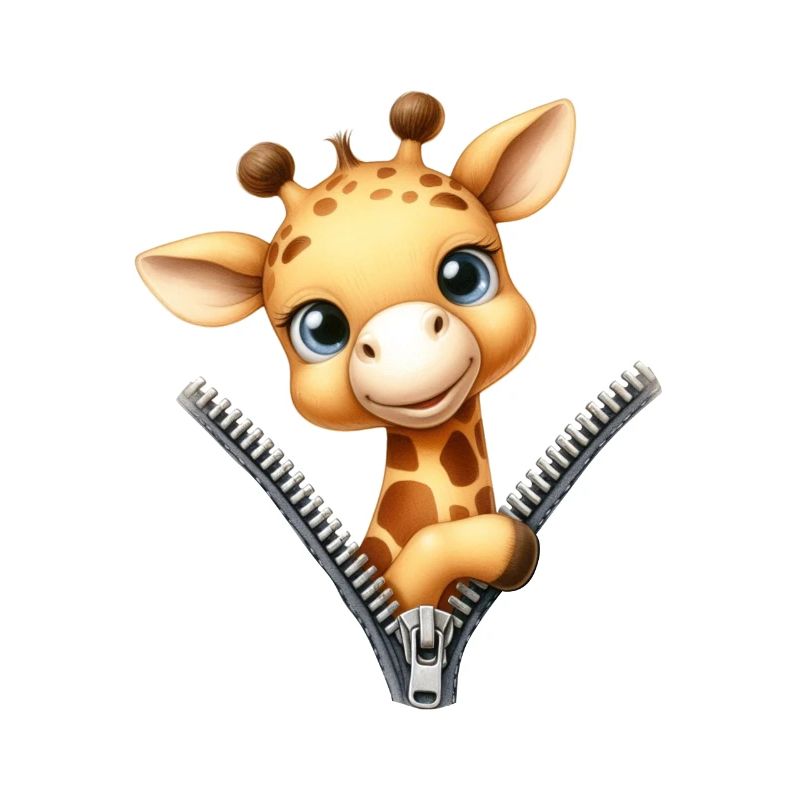 Giraffe mit Reißverschluss